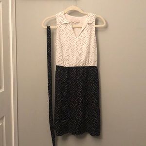 Black and white polka dot dress